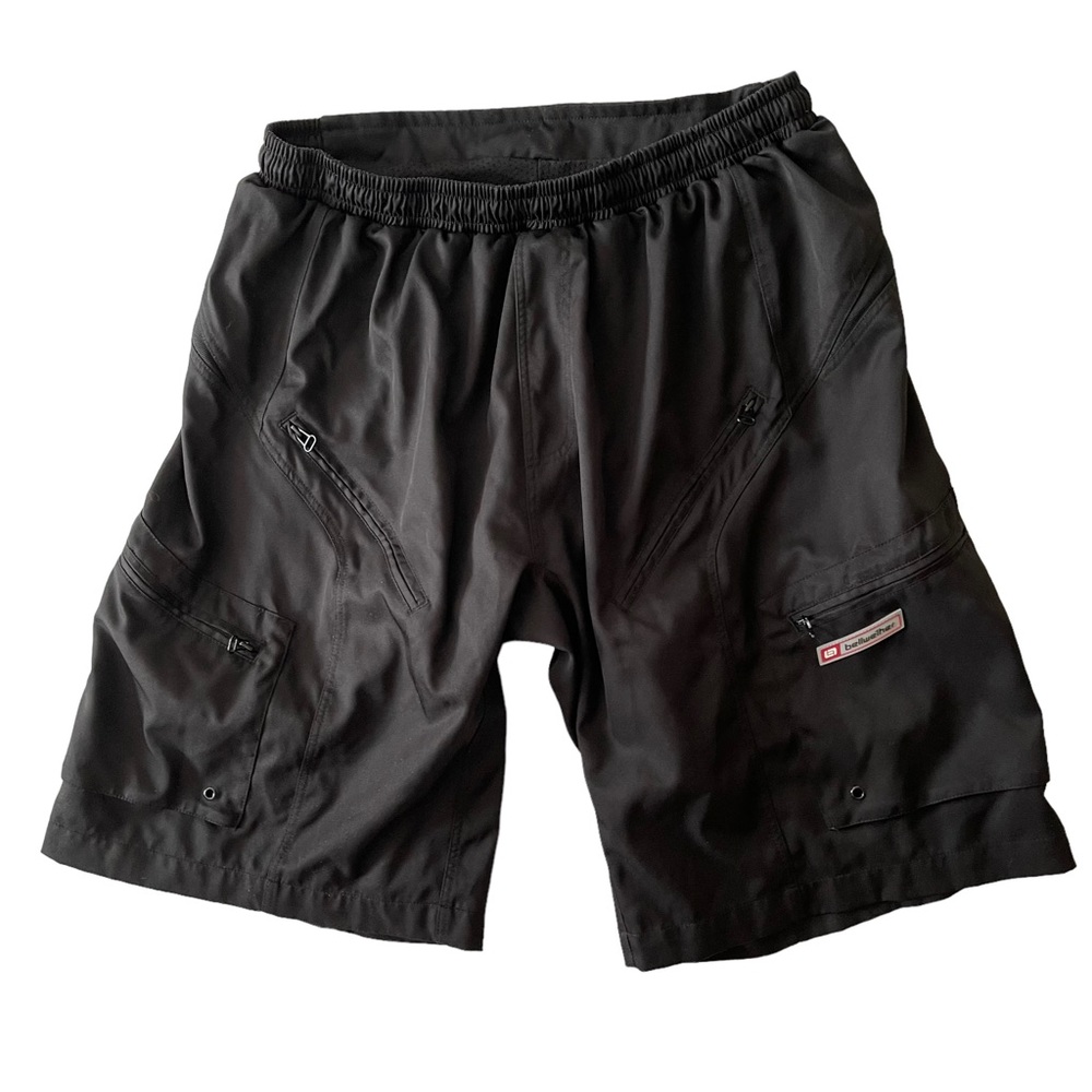 Bellwether Men cycling shorts XL Ultralight Gel padded pockets Black lined
